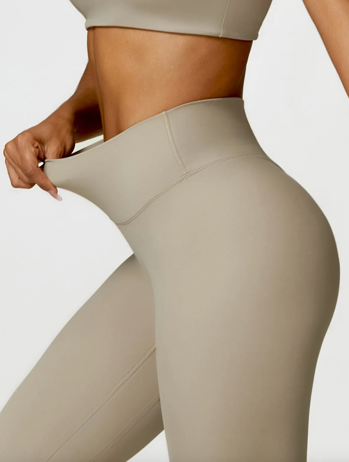 Camel Brown - High Waist Push Up Yoga Leggings for Women
