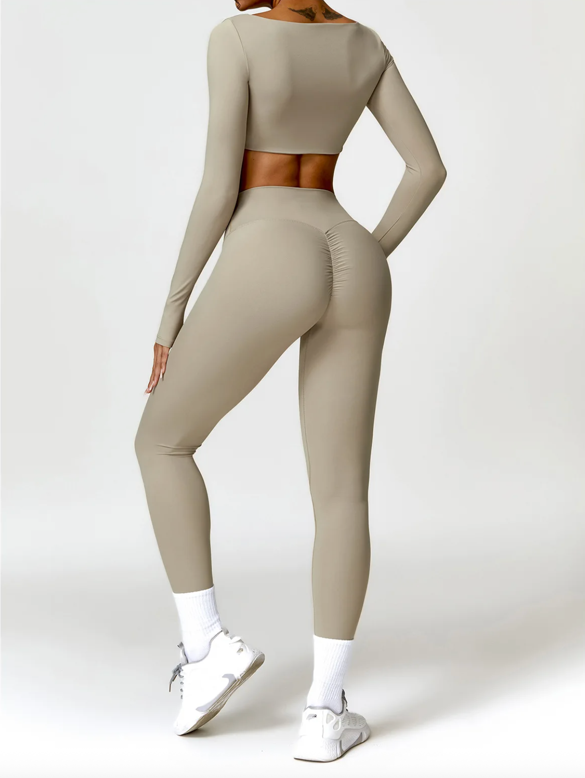 Camel Brown - High Waist Push Up Yoga Leggings for Women