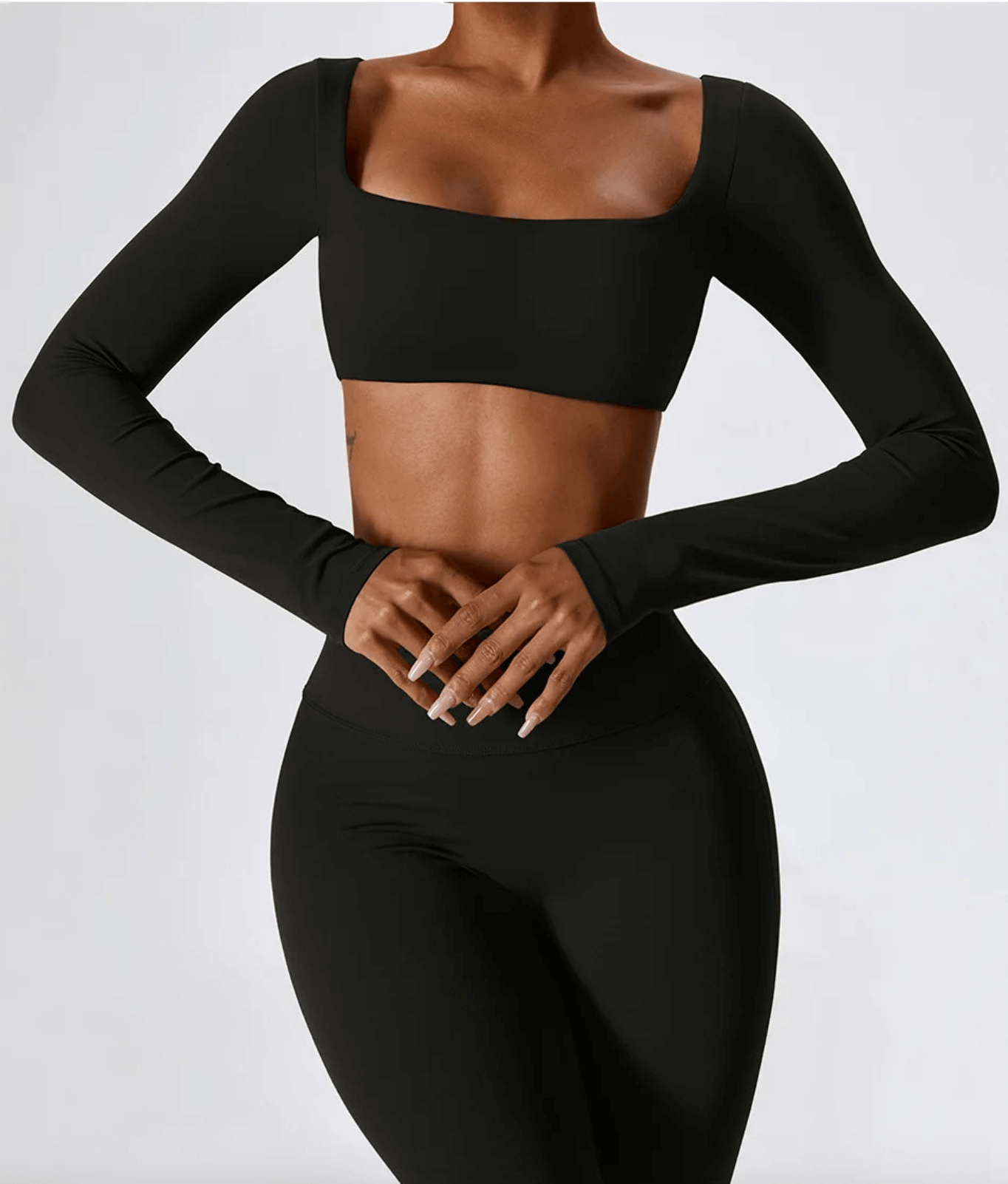 Black- High Waist Flare Leggings for Yoga & Dance