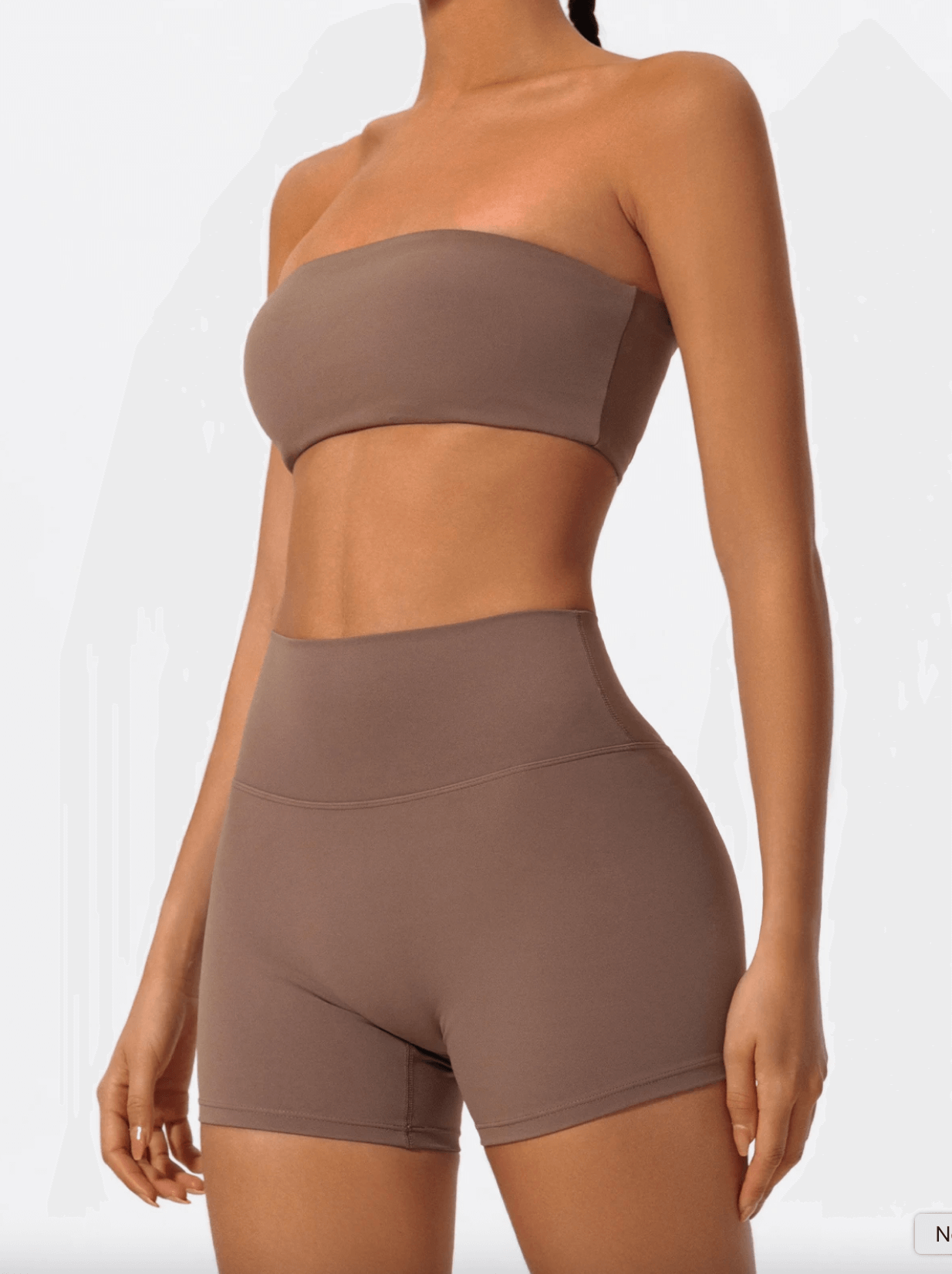 Brown - Women’s Yoga Sports Set - 2 Piece Gym Outfit