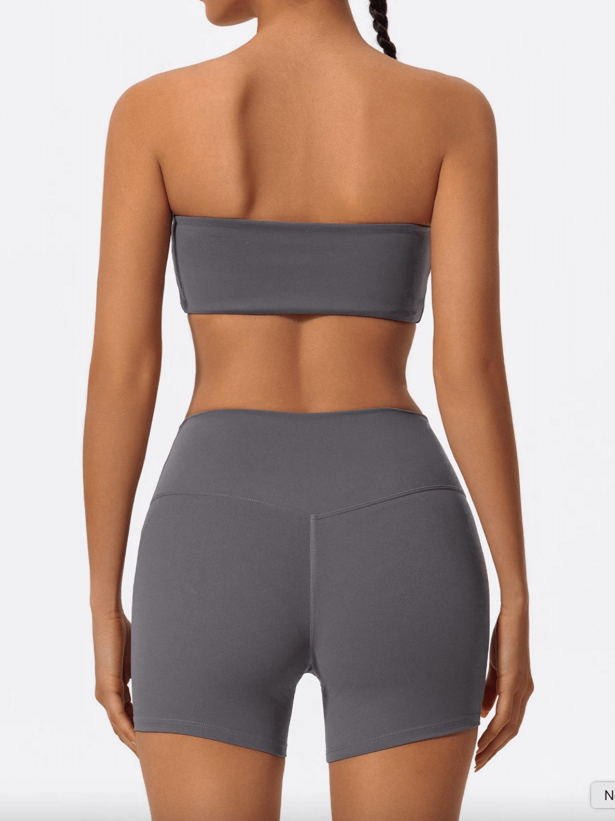 Gray - Women’s Yoga Sports Set - 2 Piece Gym Outfit