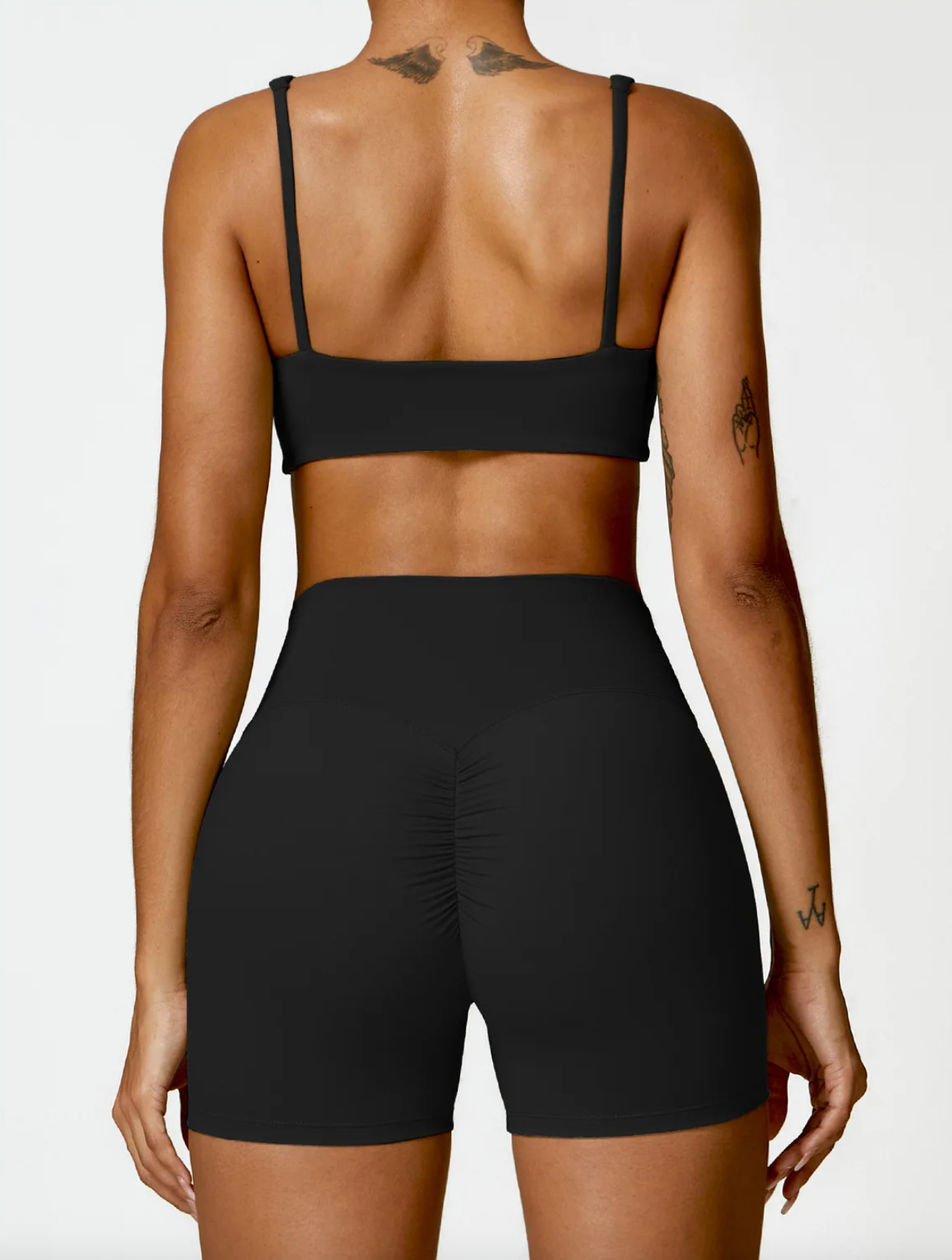 Premium Black- High Impact Push-Up Sports Bra for Women