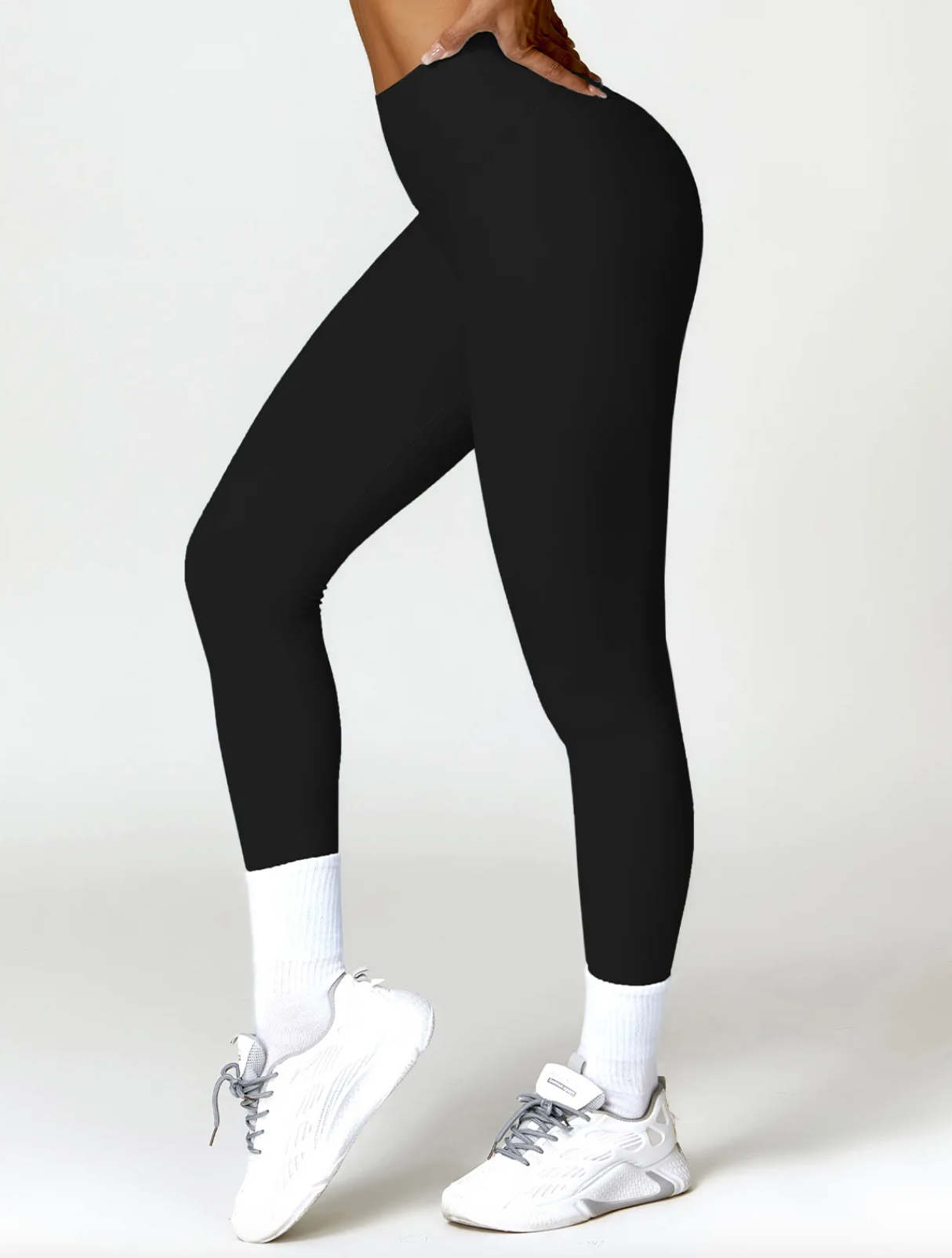 Premium Black- High Waist Push Up Yoga Leggings for Women