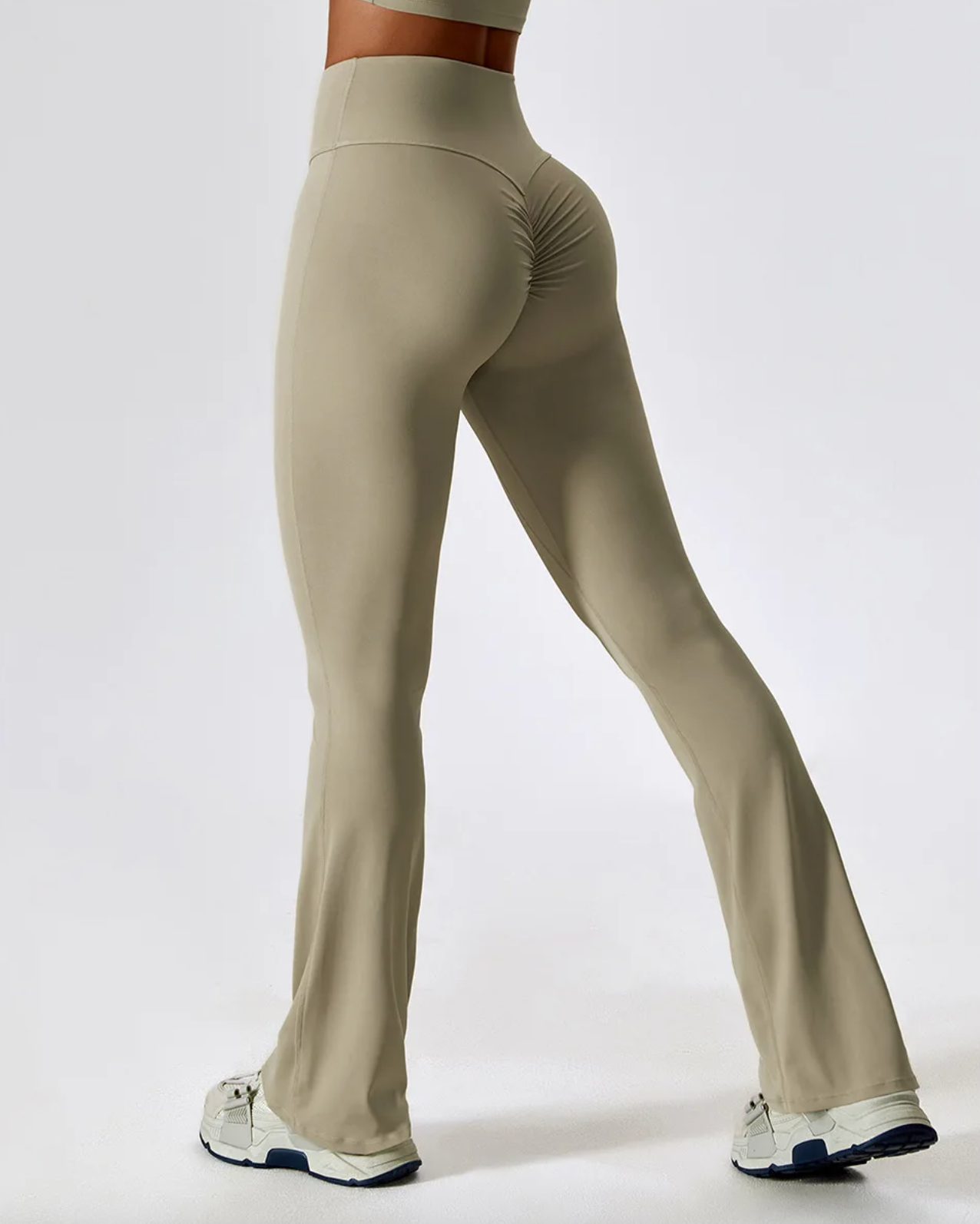 Camel Brown - High Waist Flare Leggings for Yoga & Dance