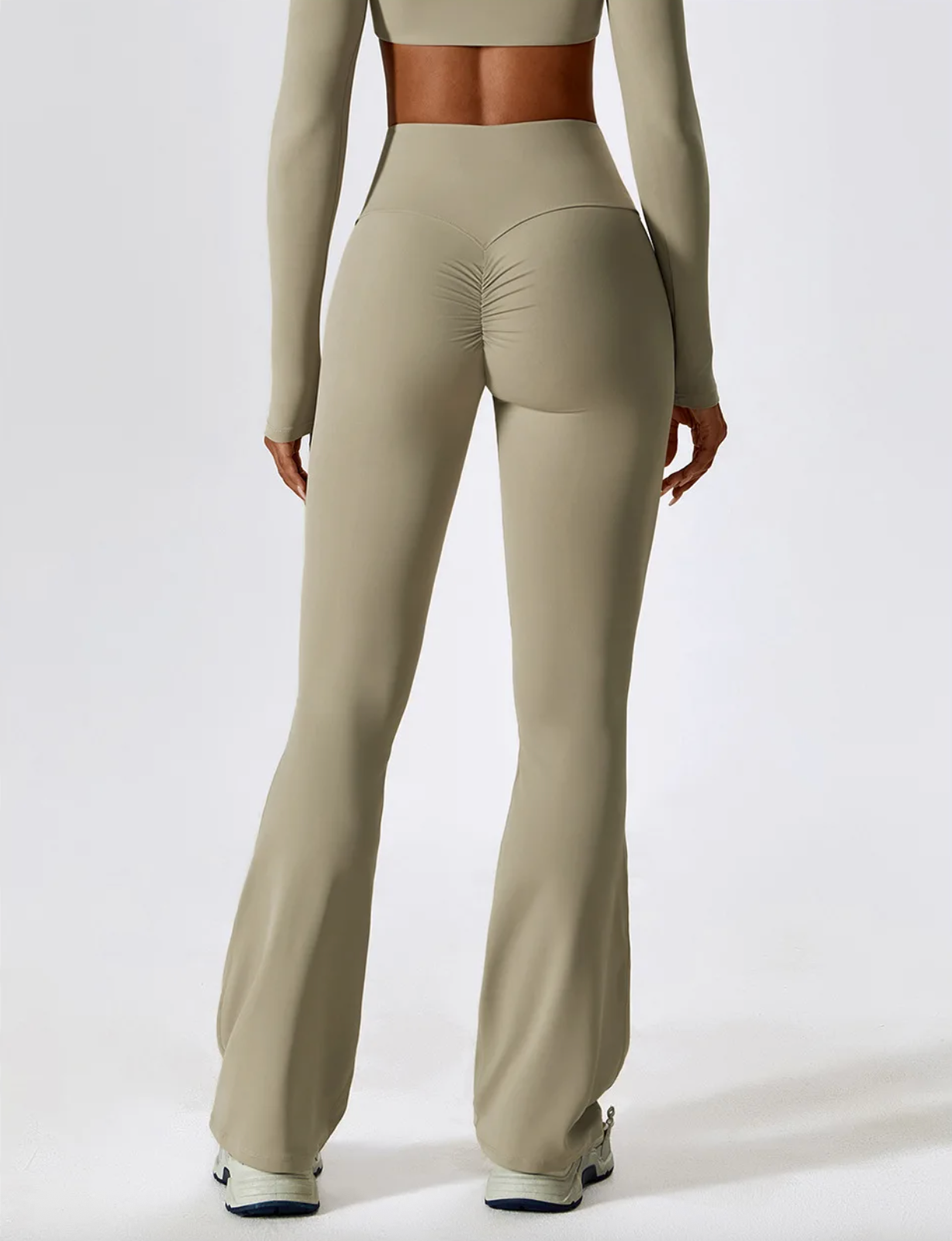 Camel Brown - High Waist Flare Leggings for Yoga & Dance