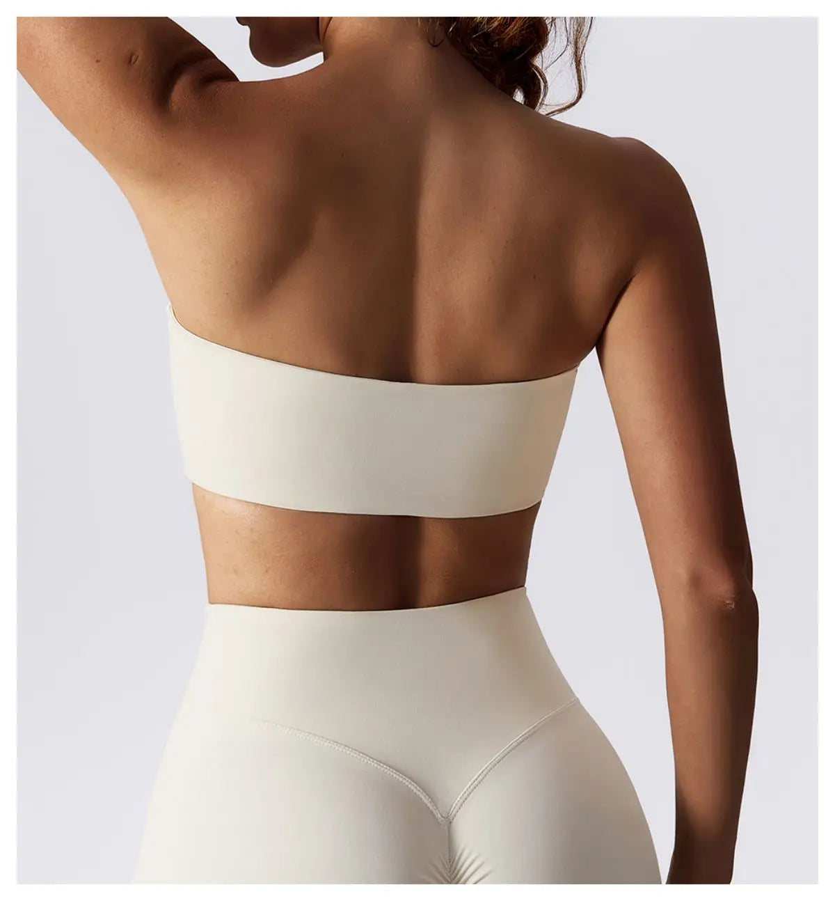 Ivory - Quick-Dry Strapless Sports Bra for Women