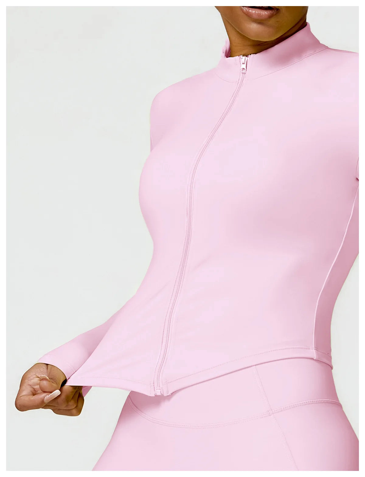 Pink - Premium Long Sleeve Yoga Workout Top