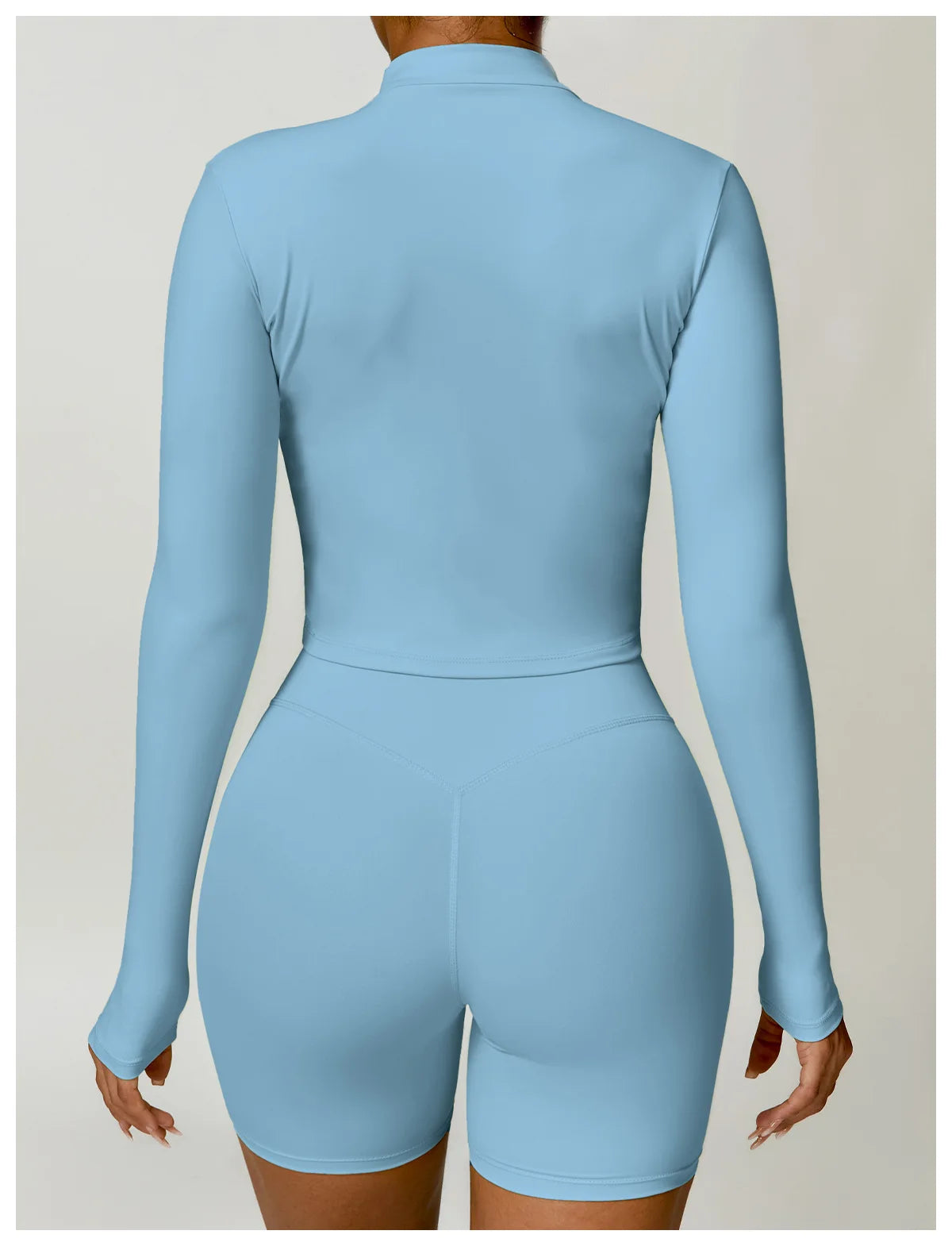 Blue - Premium Long Sleeve Yoga Workout Top