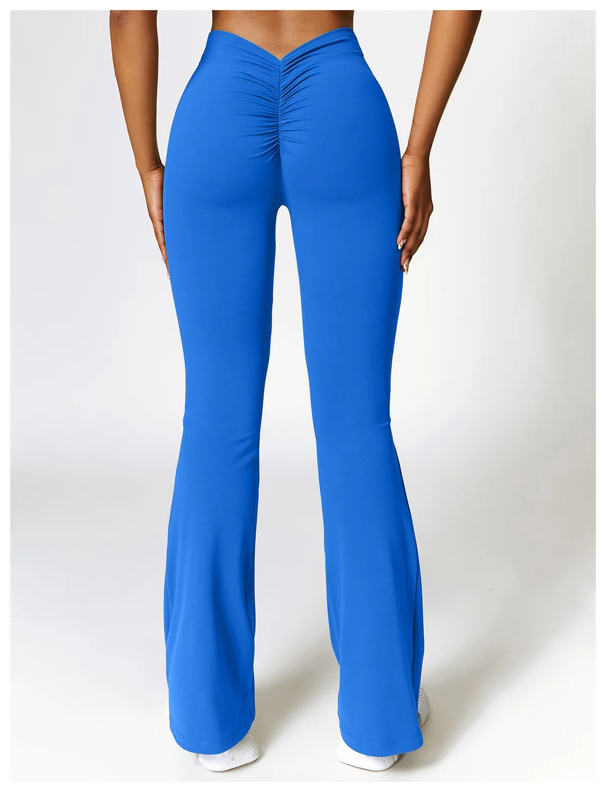 Blue - High Waist Flared Yoga Leggings for Women