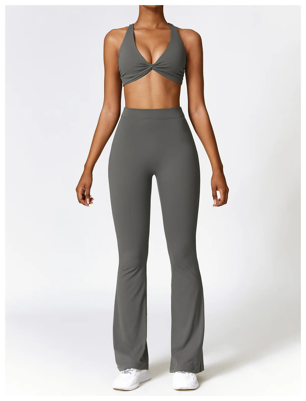Grey - High Impact Women's Sports Bra for Fitness