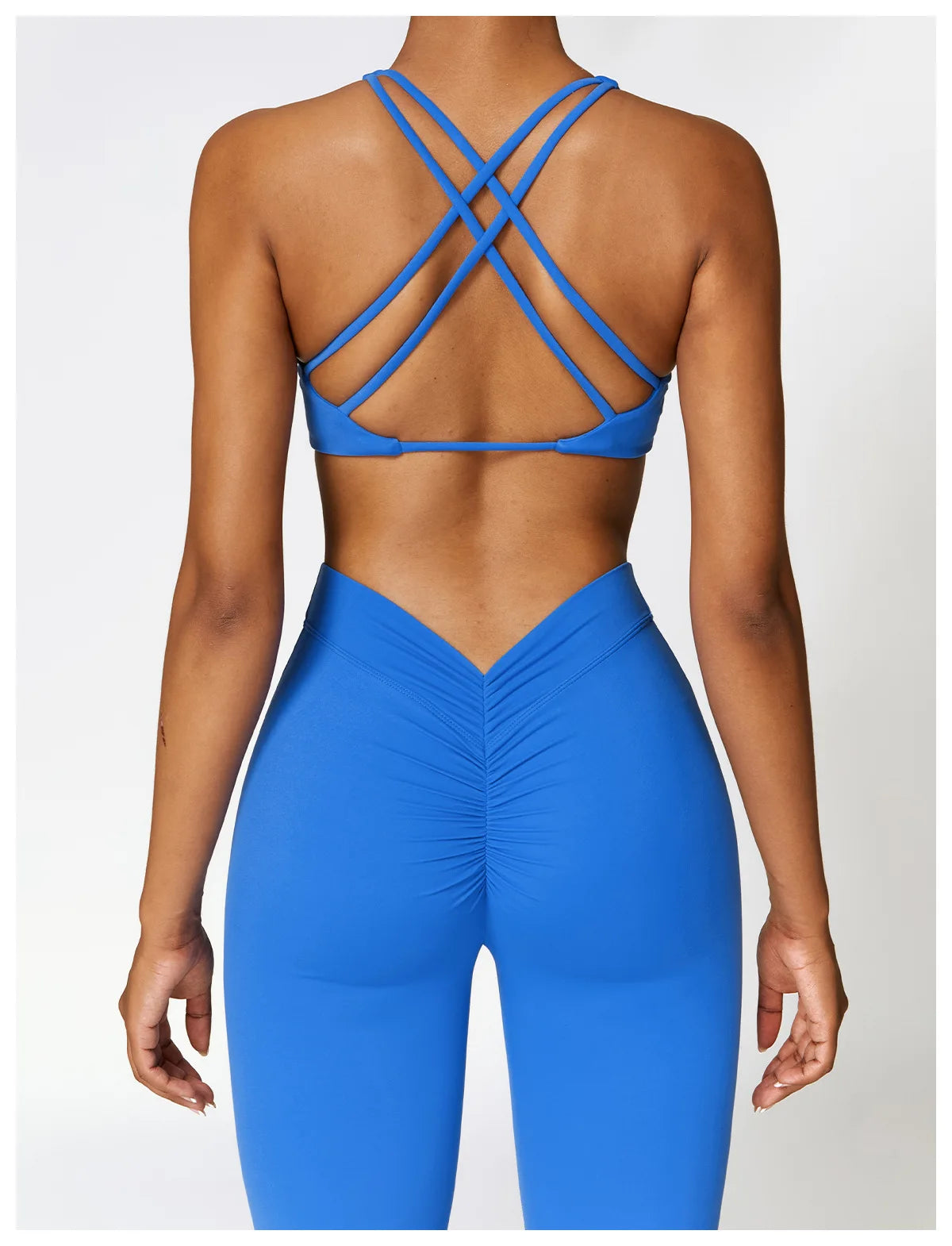 Blue - High Waist Flared Yoga Leggings for Women