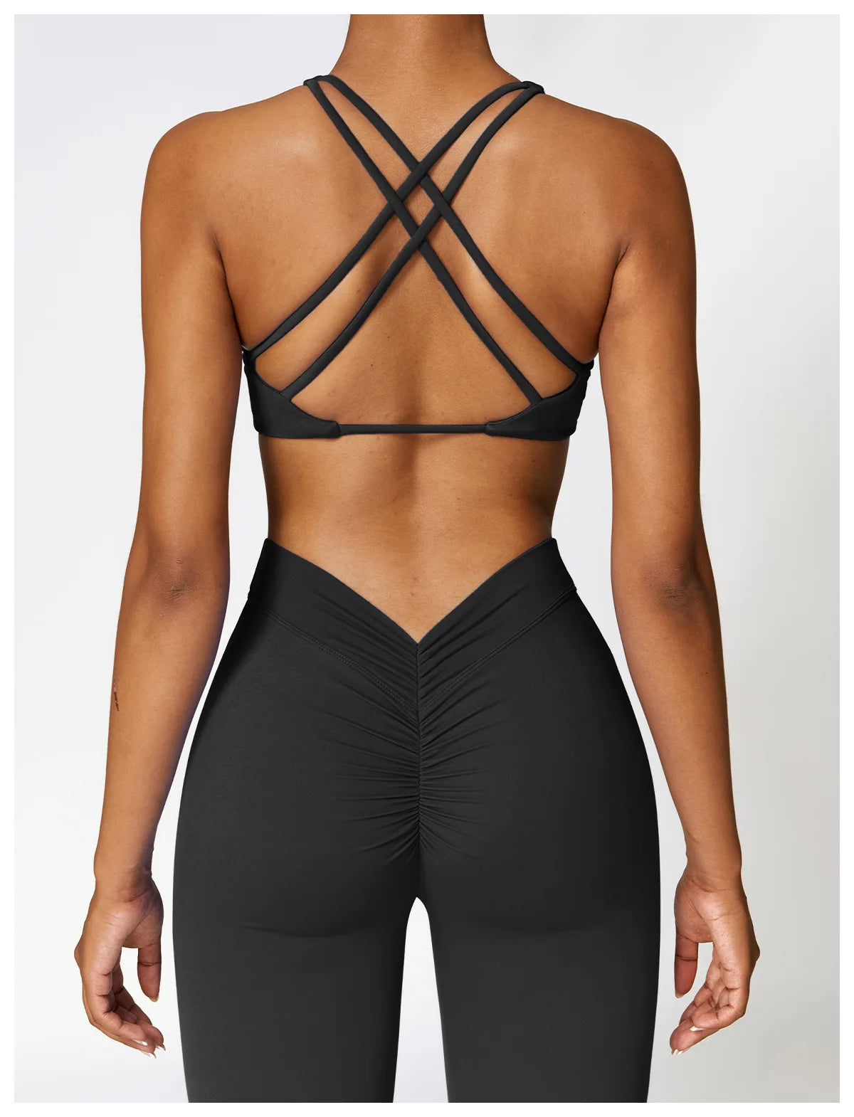 Premium Black - High Impact Women's Sports Bra for Fitness