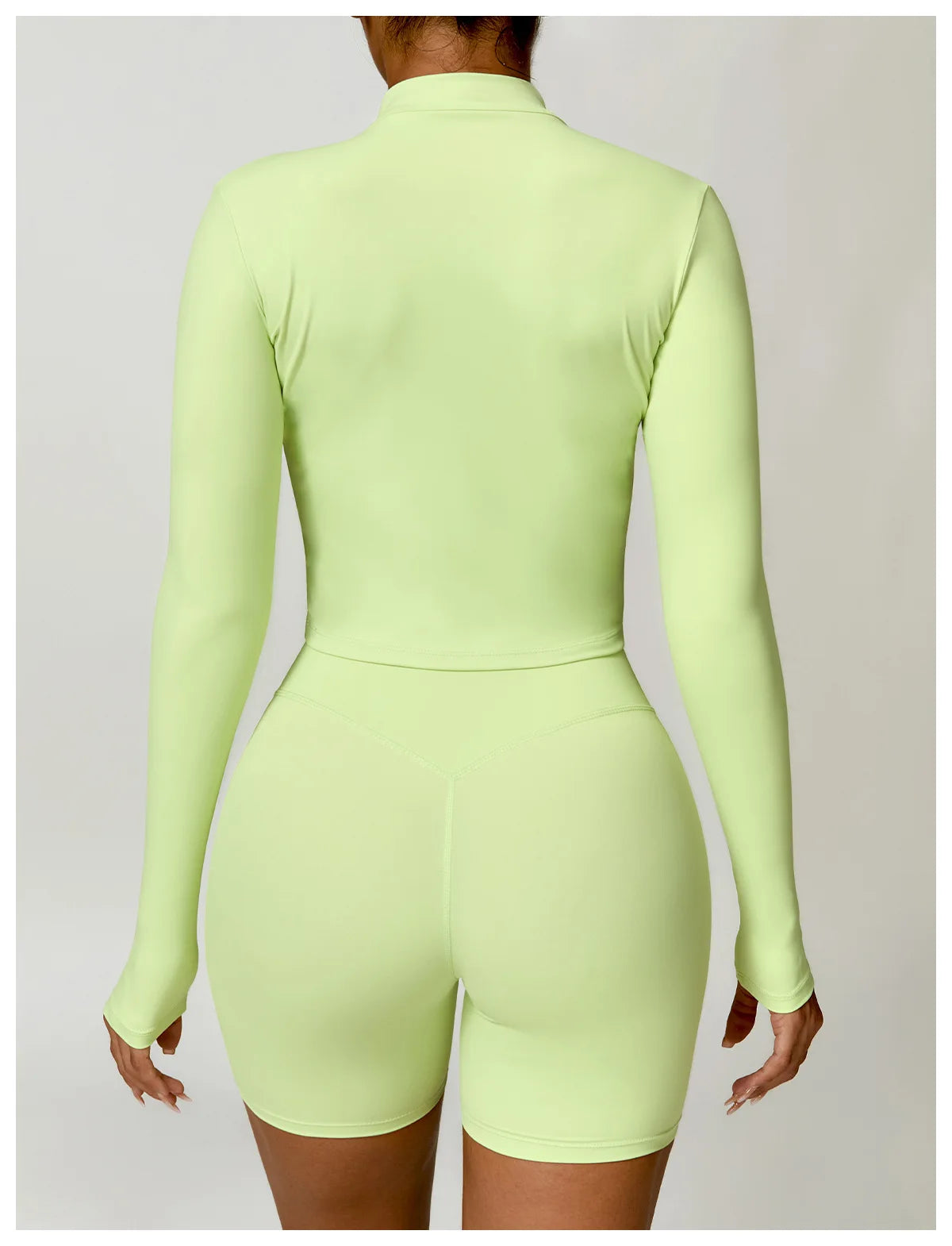 Yellow Green - Premium Long Sleeve Yoga Workout Top