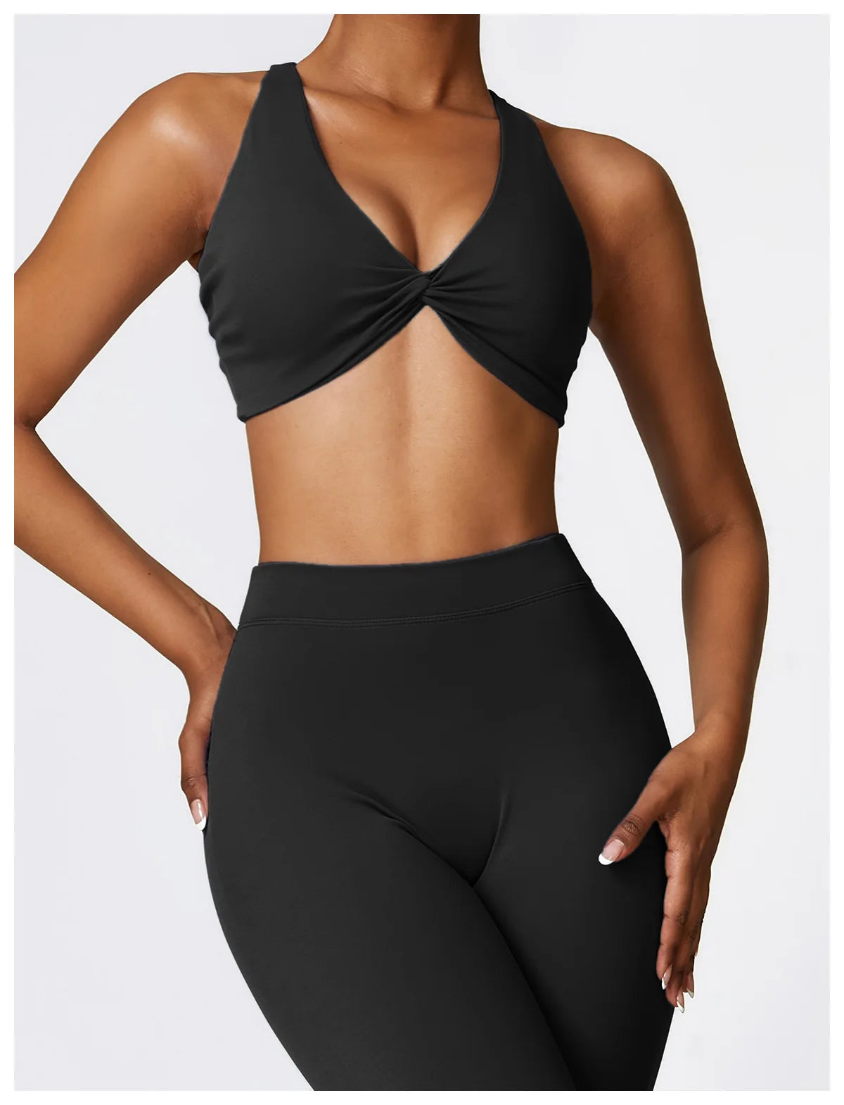Premium Black - High Impact Women's Sports Bra for Fitness