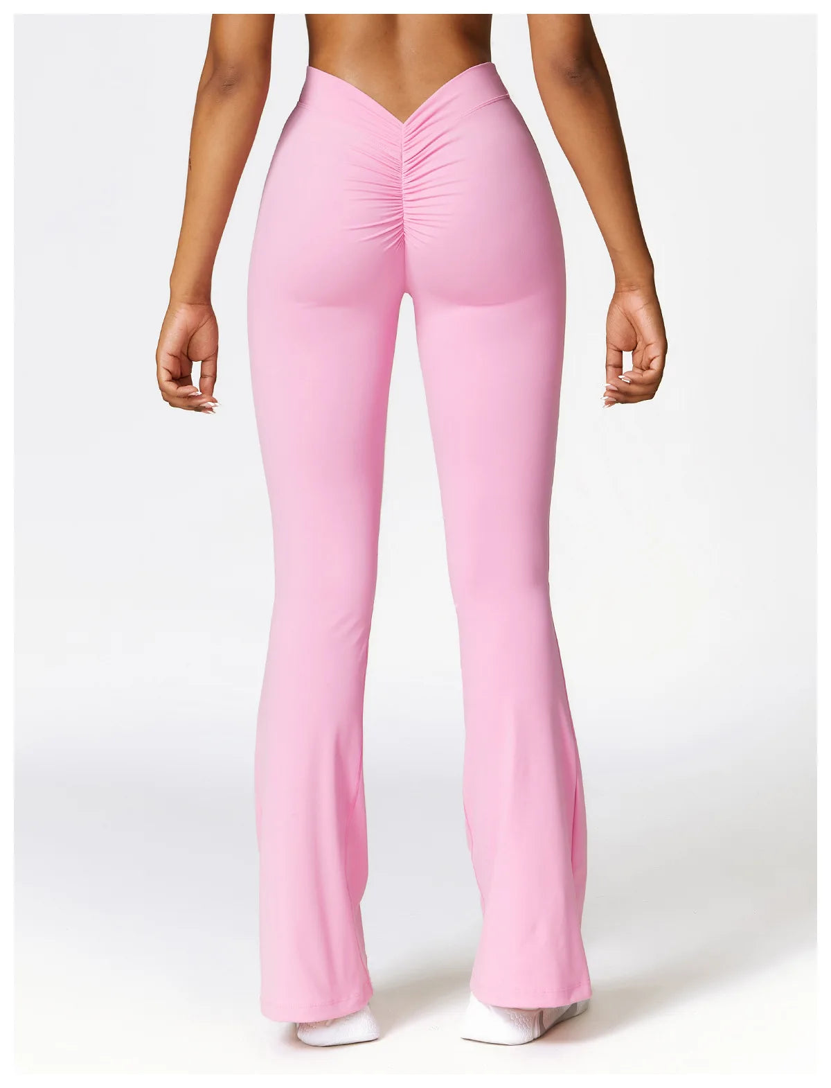 Pink - High Waist Flared Yoga Leggings for Women