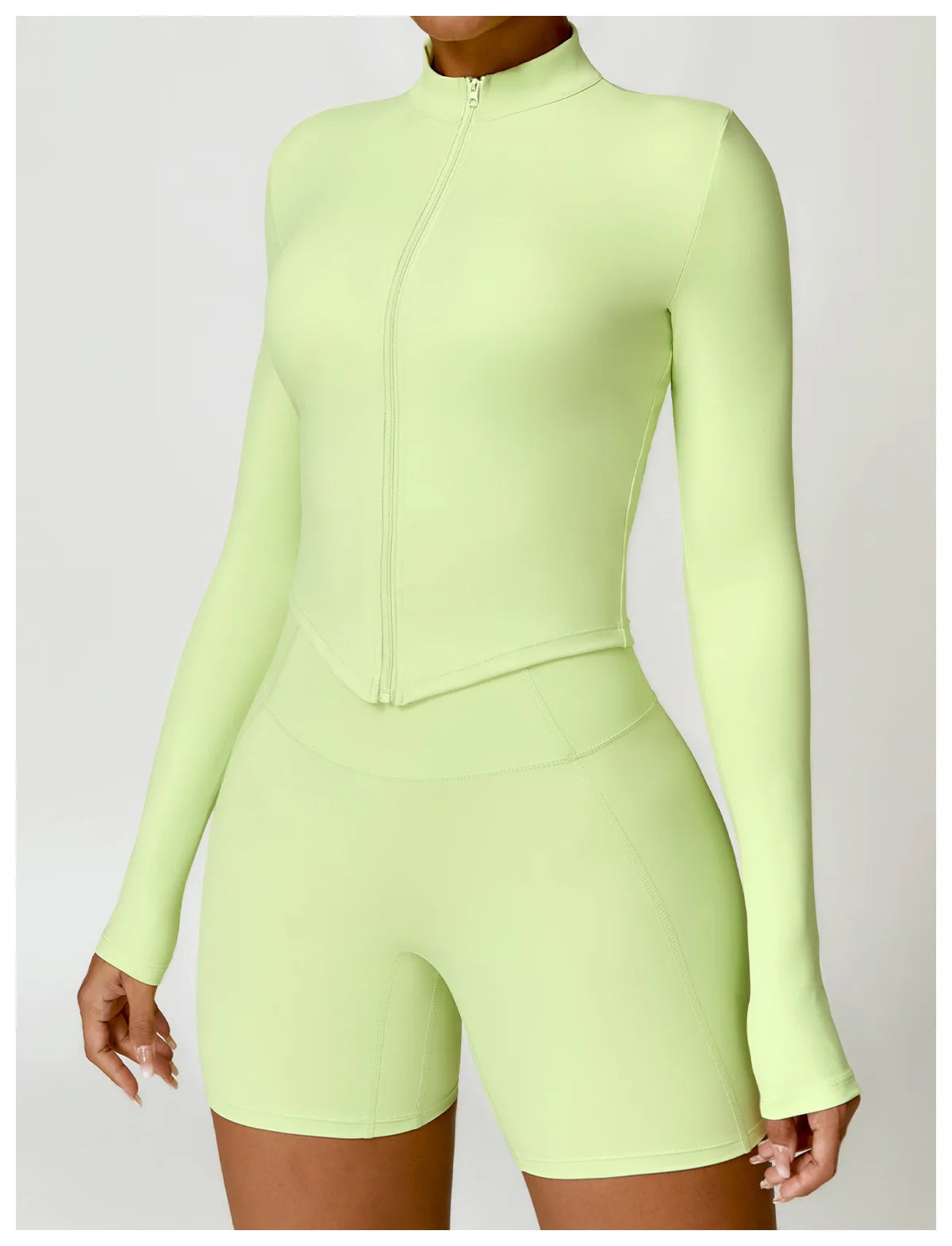 Yellow Green - Premium Long Sleeve Yoga Workout Top