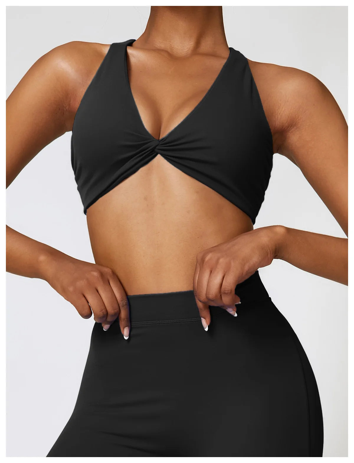 Premium Black - High Impact Women's Sports Bra for Fitness