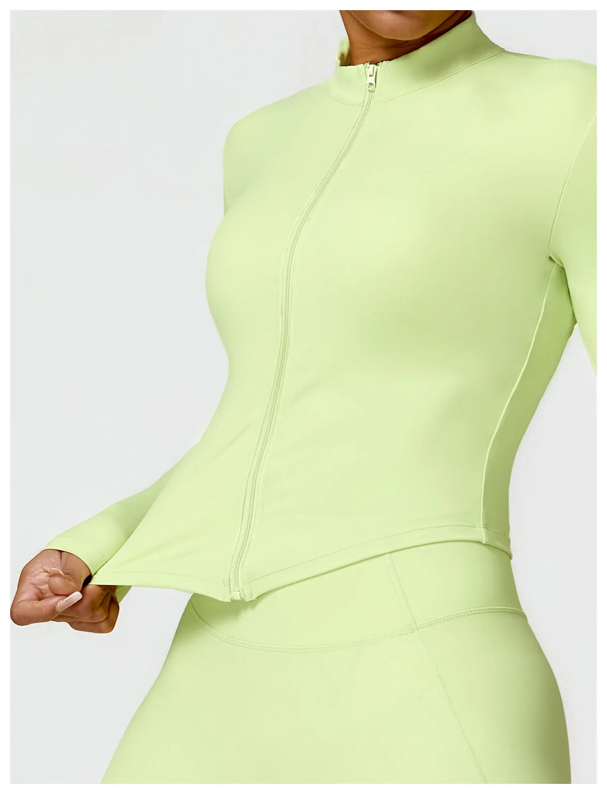 Yellow Green - Premium Long Sleeve Yoga Workout Top