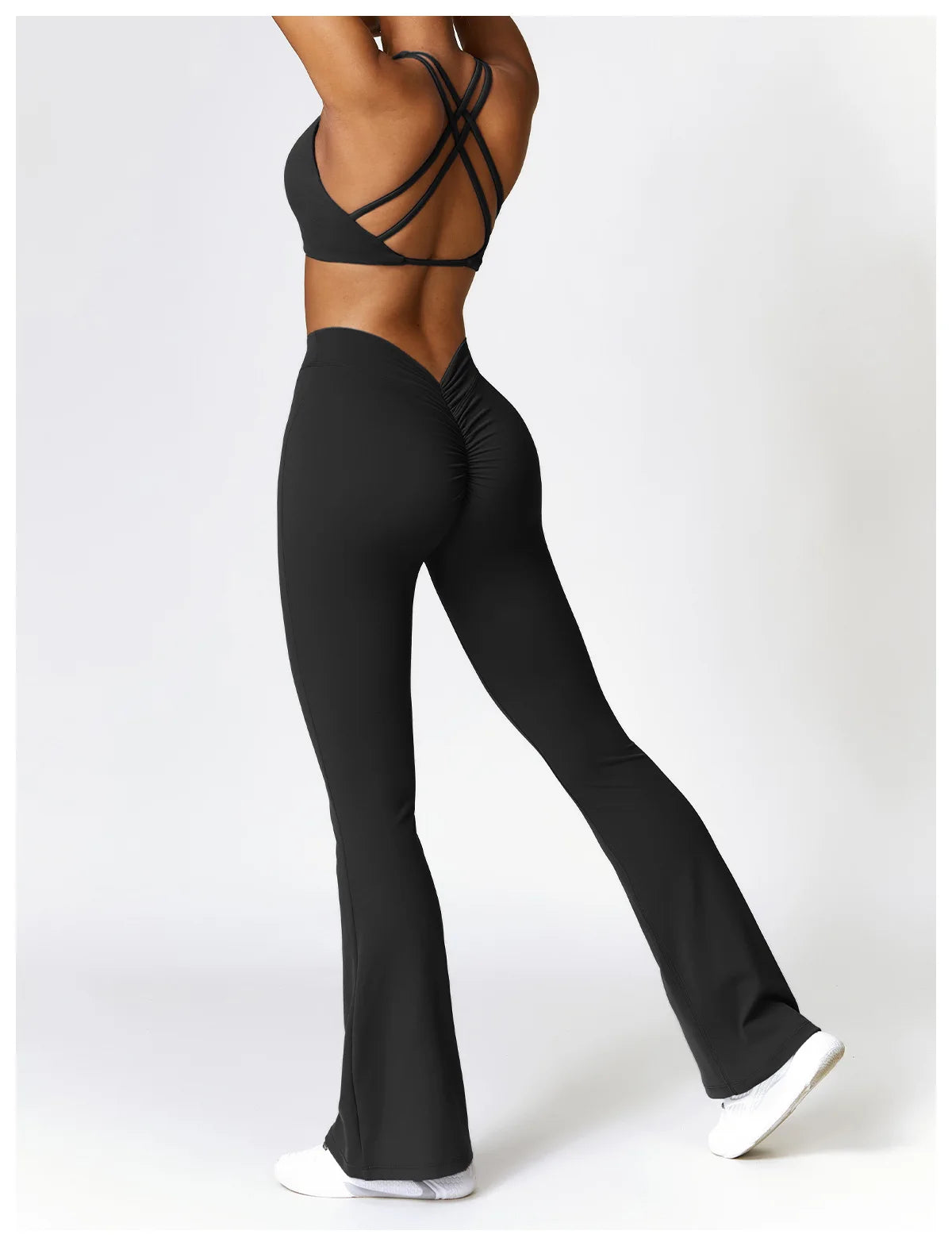 Premium Black - High Impact Women's Sports Bra for Fitness