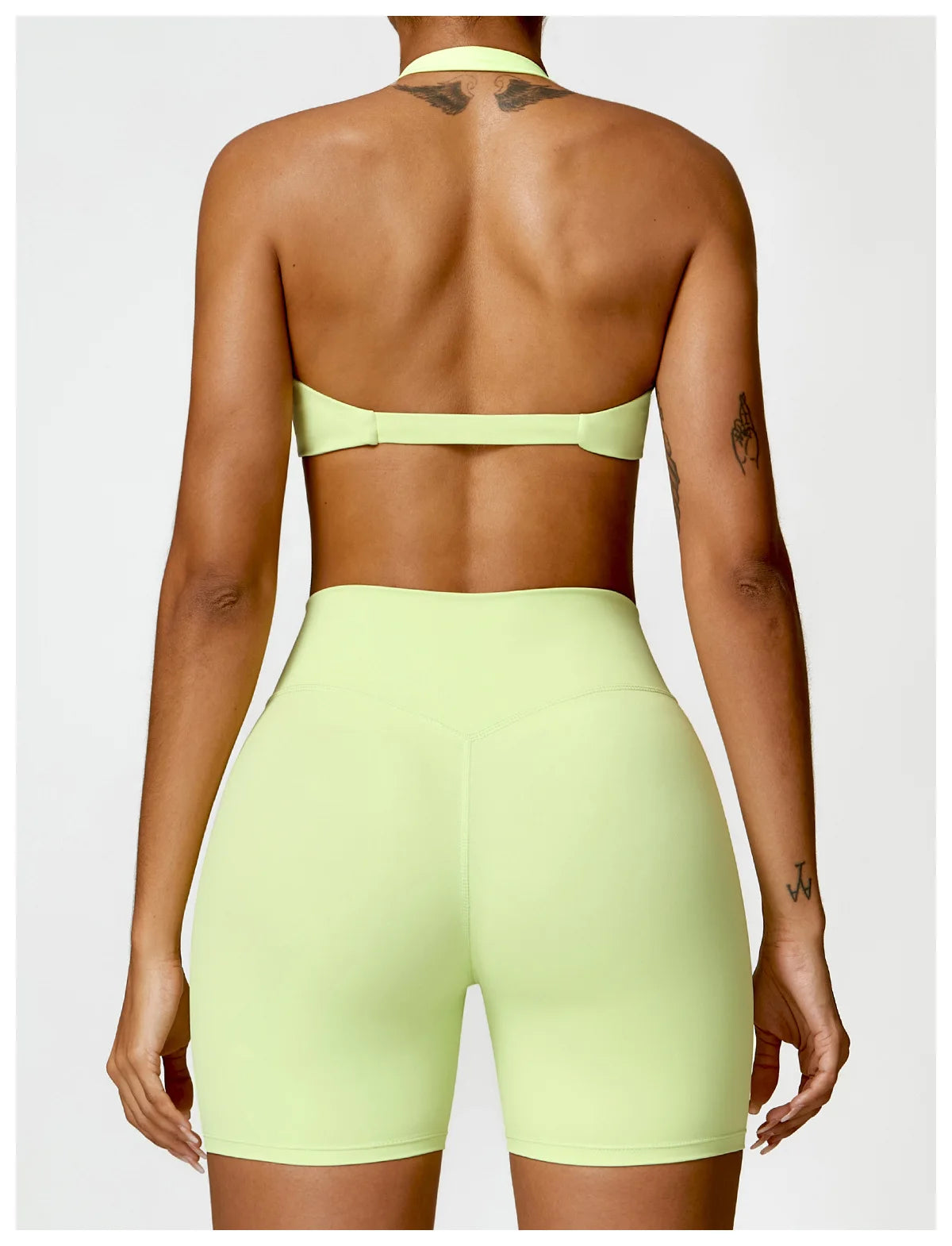 Yellow Green - Breathable Yoga Sports Bra - Push Up & Stylish