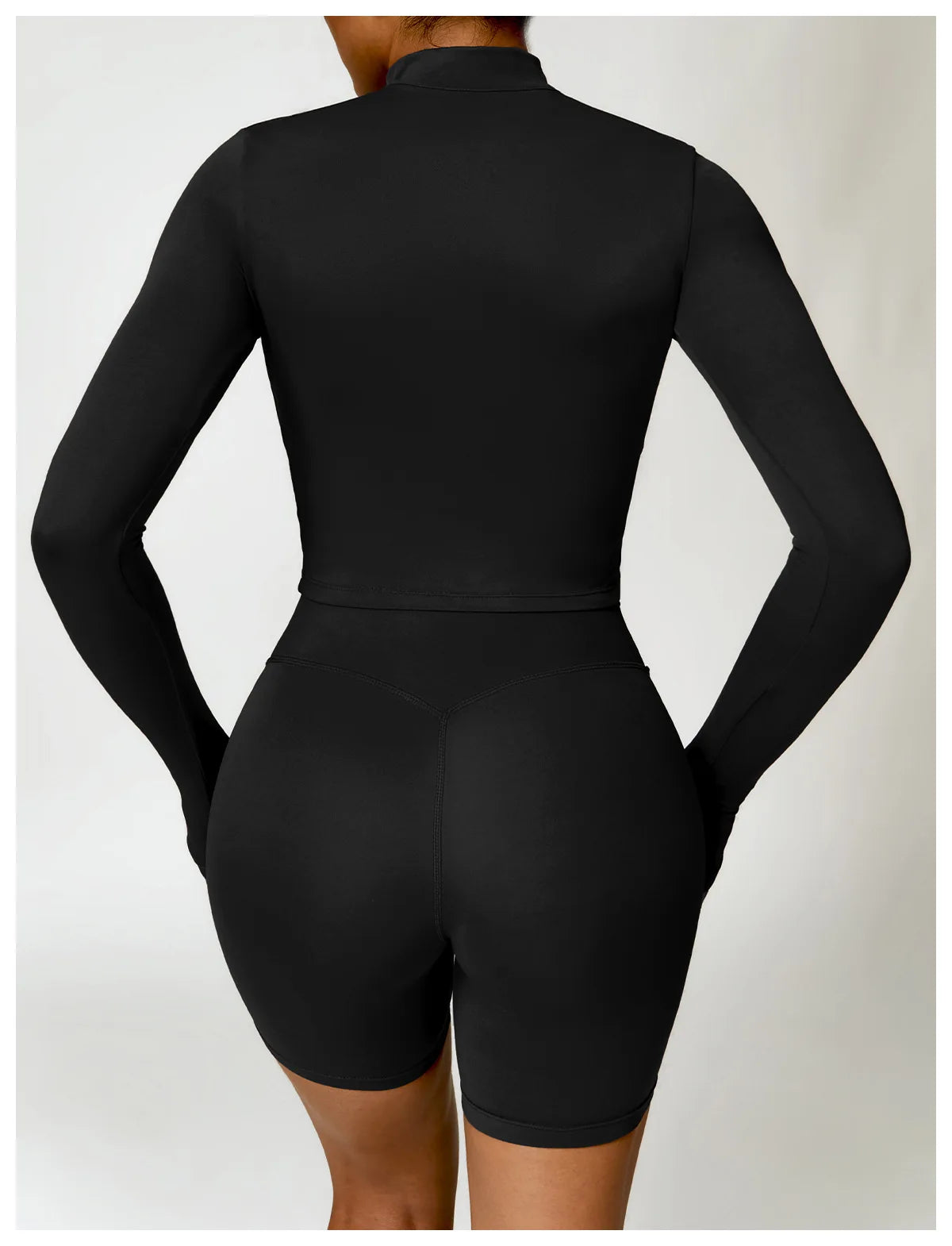 Premium Black - Premium Long Sleeve Yoga Workout Top