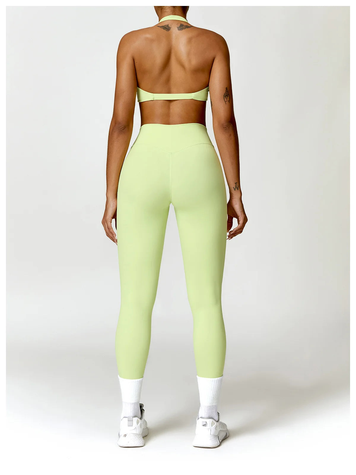 Yellow Green - Breathable Yoga Sports Bra - Push Up & Stylish