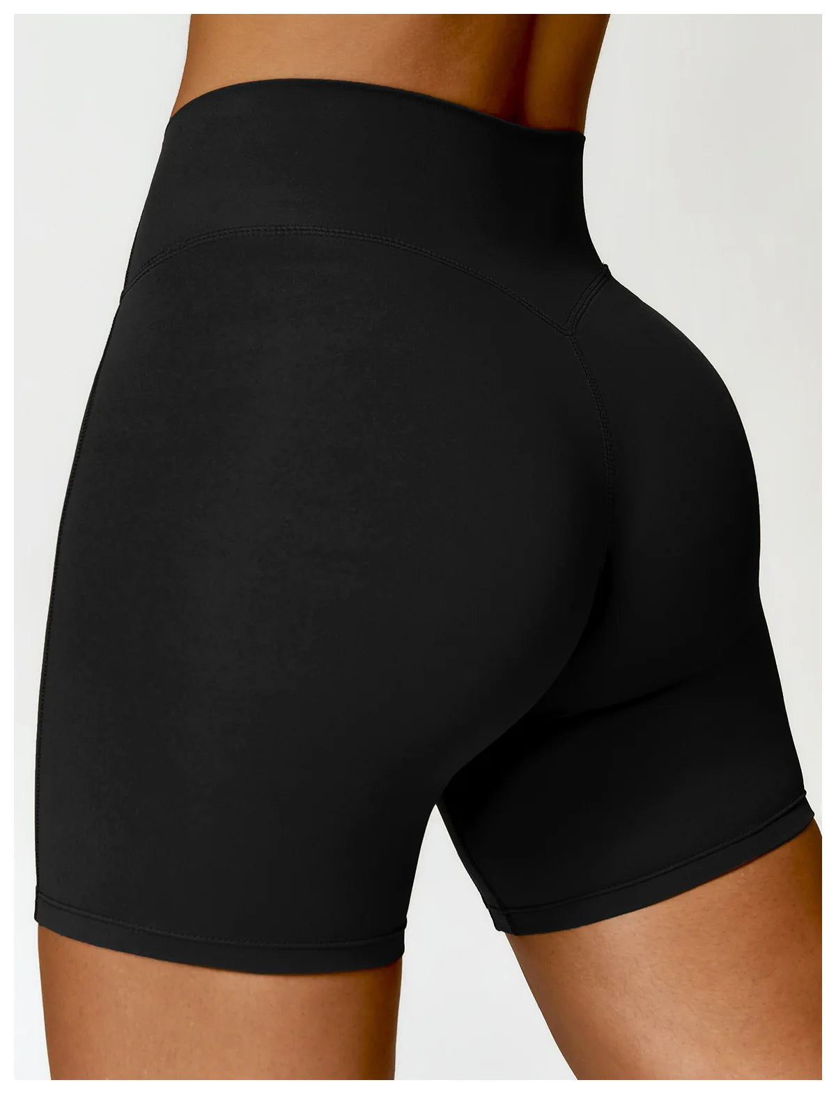 Premium Black - High Waist Cycling & Yoga Legging Shorts