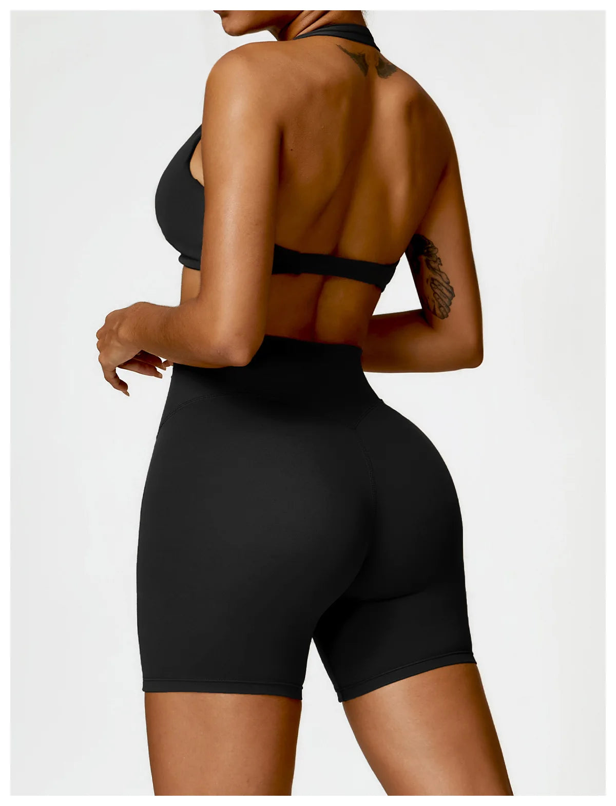 Premium Black - High Waist Cycling & Yoga Legging Shorts