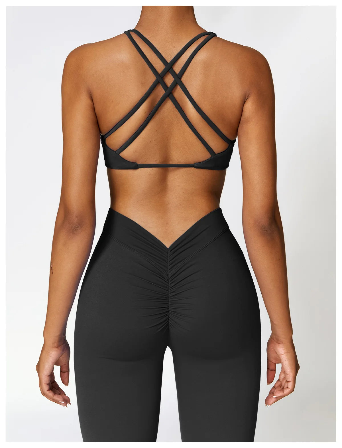 Premium Black - High Waist Flared Yoga Leggings for Women