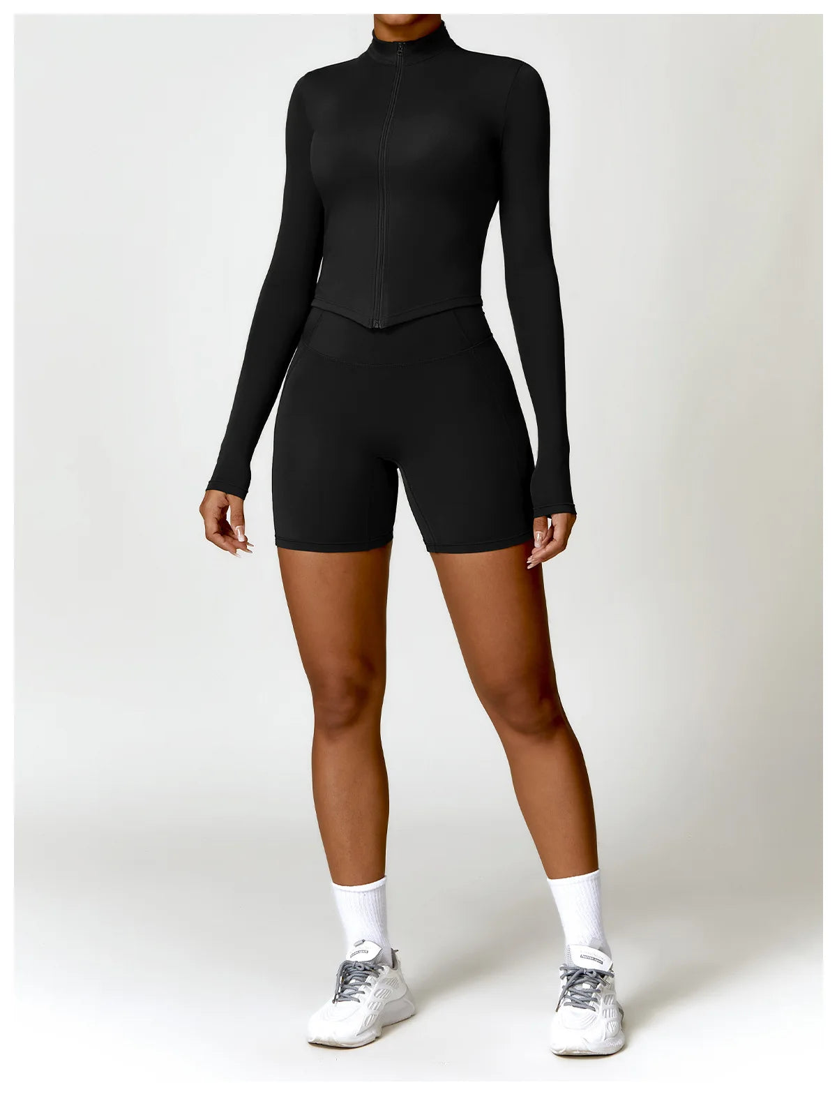 Premium Black - High Waist Cycling & Yoga Legging Shorts