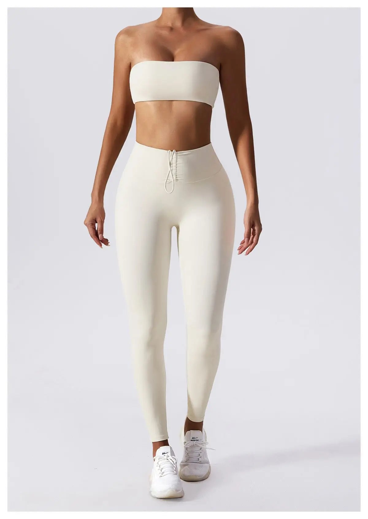 Ivory - Quick-Dry Strapless Sports Bra for Women